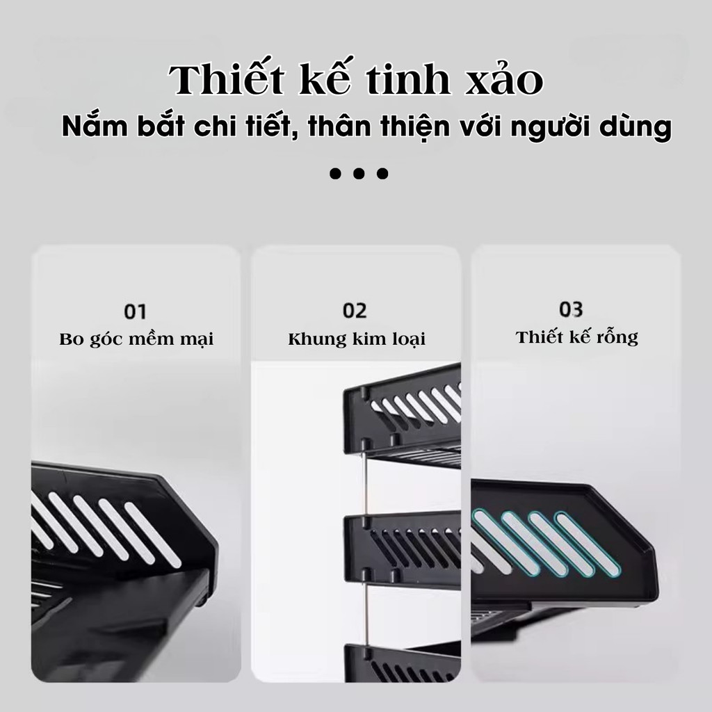 Kệ Sách Mini Đa Năng Để Bàn - Khay Phân Loại Tài Liệu A4 Chống Trượt, Hỗ Trợ Sắp Xếp Sách Vở Và Tài Liệu Gọn Gàng
