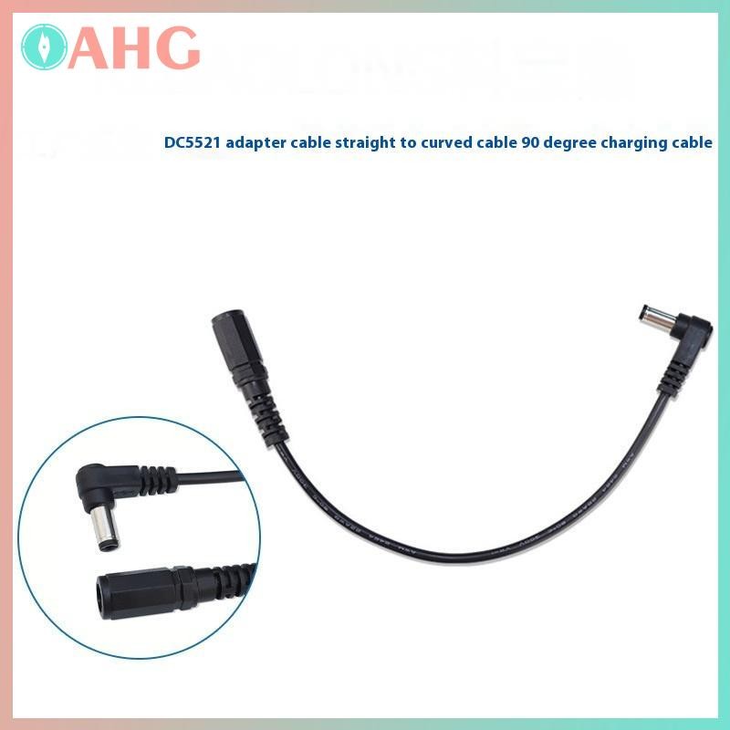 THÊM 1 / 3 Phụ Kiện DIY Cáp 5.5 X 2.1mm Nam Sang Nữ Adapter Góc Phải 90 Độ Cáp Sạc BSS
