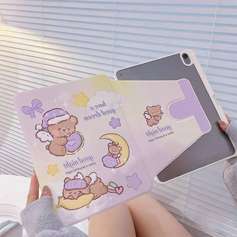 Ốp Lưng Máy Tính Bảng Cho Samsung Galaxy Tab A9 Plus S10ULTRA Tab A7 lite S7plus / S8plus S9plus / s10plus 12.4inch Tab S6 lite 10.4inch S9 FE + Kiểu Sách Xoay Có Giá Đỡ Bút Chì