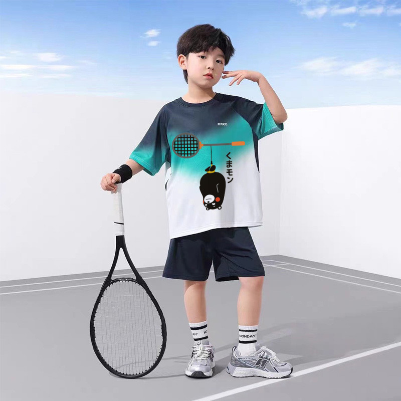YONEX unisex lưới thoáng khí ngắn tay cầu lông trẻ em, quần vợt, bóng đá, bóng chuyền bộ đồ thể thao tập luyện cho chạy bộ đường dài và thể thao marathon