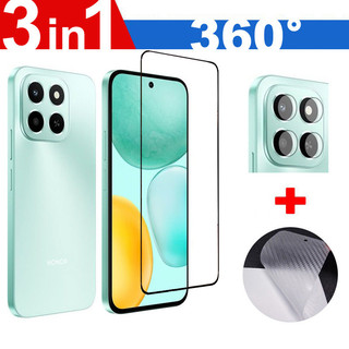 cho Honor X6c 4G HD Bảo vệ màn hình 3 trong 1 Kính cường lực cho Honor X5b X7a Plus X6b X6a X7c X7b X8c X8b X8a X9b X9c Smart 4G 5G Sợi carbon Trở lại phim & Máy ảnh Bảo vệ ống kính