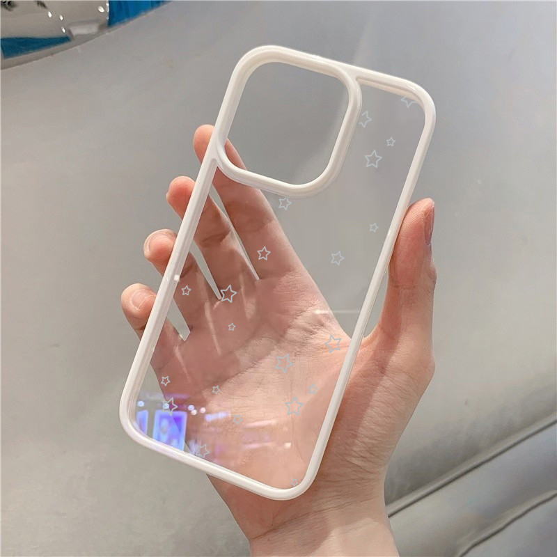 Ốp Lưng Cho Samsung A15 A05S A55 A06 A26 A36 A56 A35 A54 A16 A12 A52 A34 5G A32 Nhiều Màu Sắc Ngôi Sao Nhỏ Trong Suốt Silicon Chống Sốc