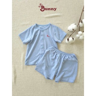 Bộ cộc cúc bấm thun lạnh Bunnybaby chất Modal mềm mịn, mát lạnh cho bé 3-10kg