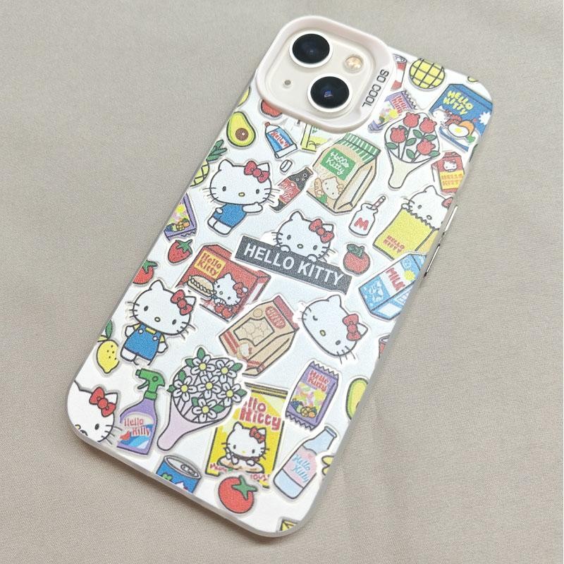 Ốp lưng iPhone họa tiết Hello Kitty đời thường công nghệ IMD chống trầy xước | Tương thích iPhone 16/15/14/13/12/11 Pro