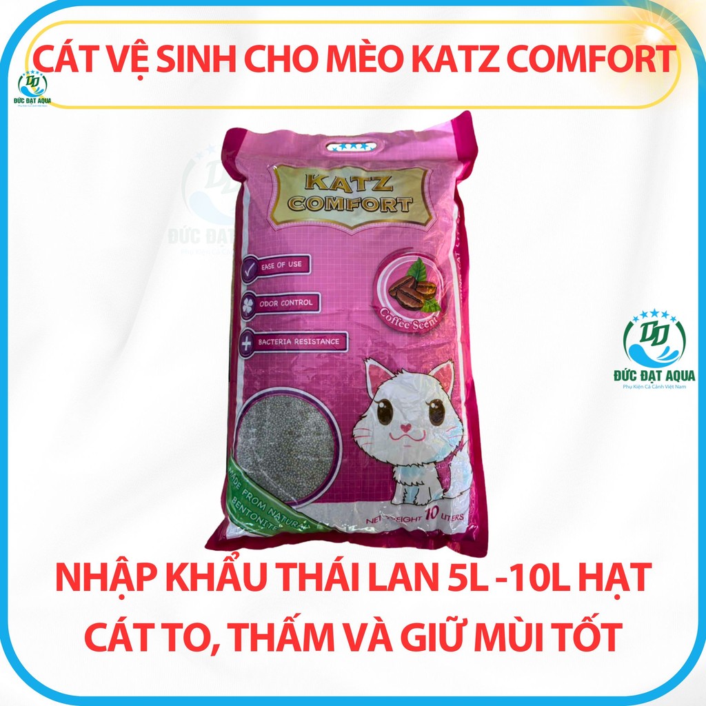 Cát vệ sinh cho mèo Katz Comfort nhập khẩu Thái Lan 5L-nặng 4kg & 10L nặng 8kg hàng chính hãng 4