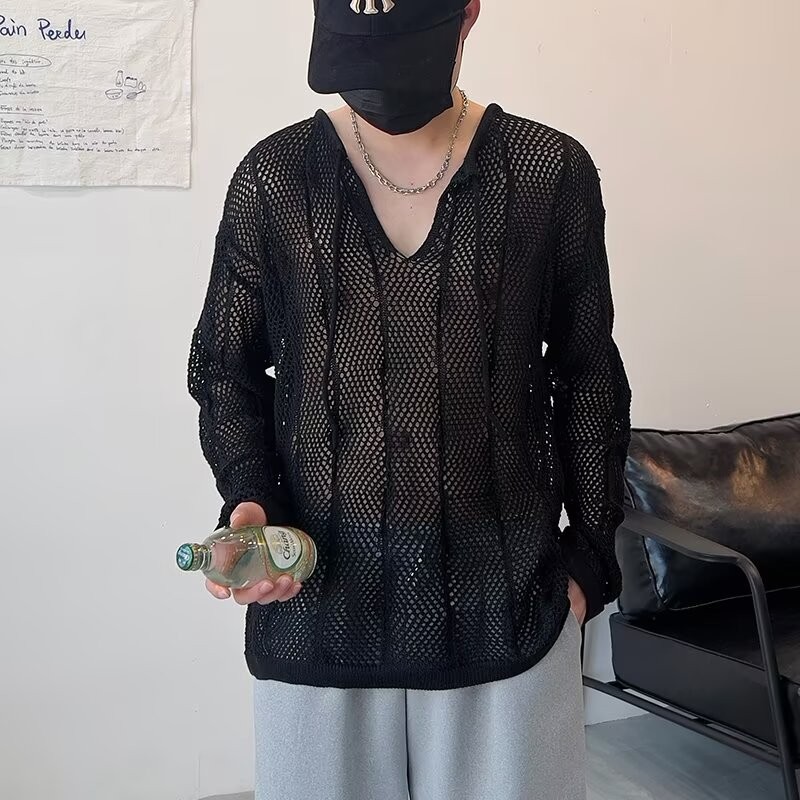 Áo lưới rỗng nam VG, che đậy hợp thời trang, đa năng chất lượng cao và dễ bảo trì
