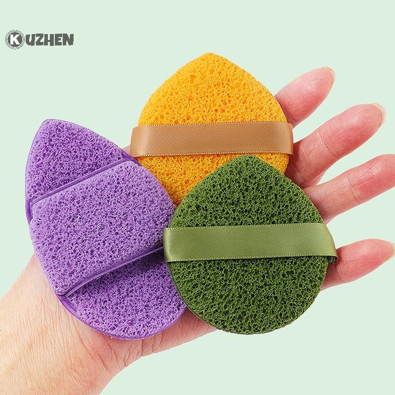 KUZHEN 3 Cái Làm Sạch Mặt Puff Mềm Mại Thân Thiện Với Da Nhanh Tạo Bọt Làm Sạch Sâu Vệ Sinh Mặt Rửa Mặt Miếng Bọt Biển Chăm Sóc Da Mặt Dụng Cụ3P HOT