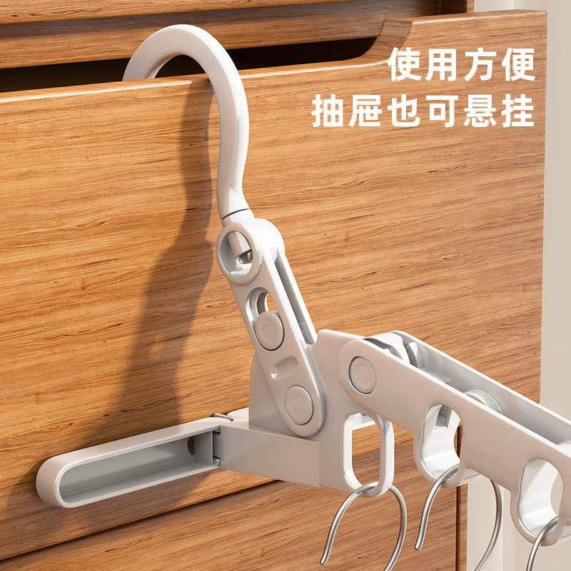 Gấp Giá Phơi Trong Nhà Đa Năng Treo Tường Du Lịch Nhựa Móc Treo Kinh Doanh Chuyến Đi Di Động Năm Lỗ Móc Treo