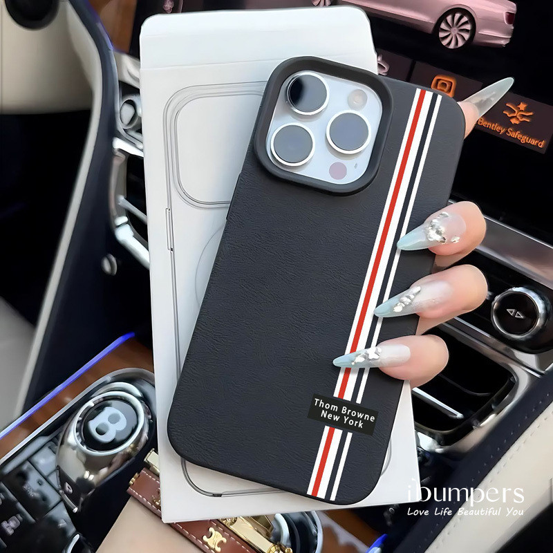 ibumpers Ốp Điện Thoại iPhone Họa Tiết Sọc Sang Trọng Đơn Giản Cho IPhone 16 15 14 12 13 11 Pro Max IP 7 8 Plus X XS XR Ốp Lưng Mỏng Silicon Mềm Da Họa Tiết