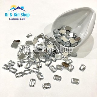 Đá Kết Chữ Nhật Đính Kết Trang Phục Thời Trang, Làm Phụ Kiện Trang Trí Vương Miện