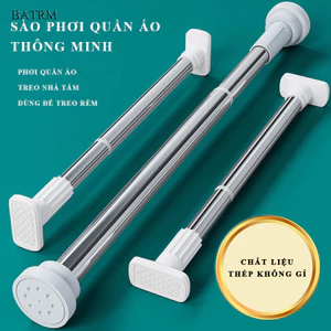 Sào phơi quần áo BATRM Xào treo quần áo gắn tường chất liệu chắc chắn khả năng chịu lực tốt