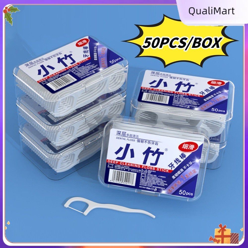 【COD】 50 chiếc tăm nhựa cầm tay dùng một lần, chỉ nha khoa có độ bền ...