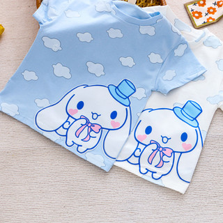 2025 Cinnamoroll Girl 's Anime In Áo Thun Hoạt Hình Mùa Hè Cổ Tròn Top Tee
