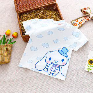 2025 Cinnamoroll Girl 's Anime In Áo Thun Hoạt Hình Mùa Hè Cổ Tròn Top Tee