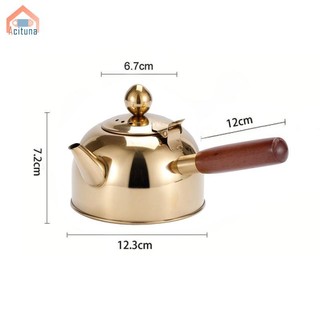 Bình nước ấm đun nước trà Acutuna có tay cầm bằng gỗ Ấm trà Bình cà phê Nước đáy phẳng