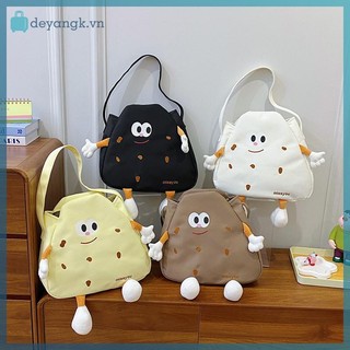 Deyangk Dễ Thương Cookie Túi Xách Hoạt Hình Vui Nhộn Túi Đeo Vai Nữ Thời Trang Học Sinh Ngộ nghĩnh Mềm Mại Dễ Thương Hoạt Hình Du Lịch VN