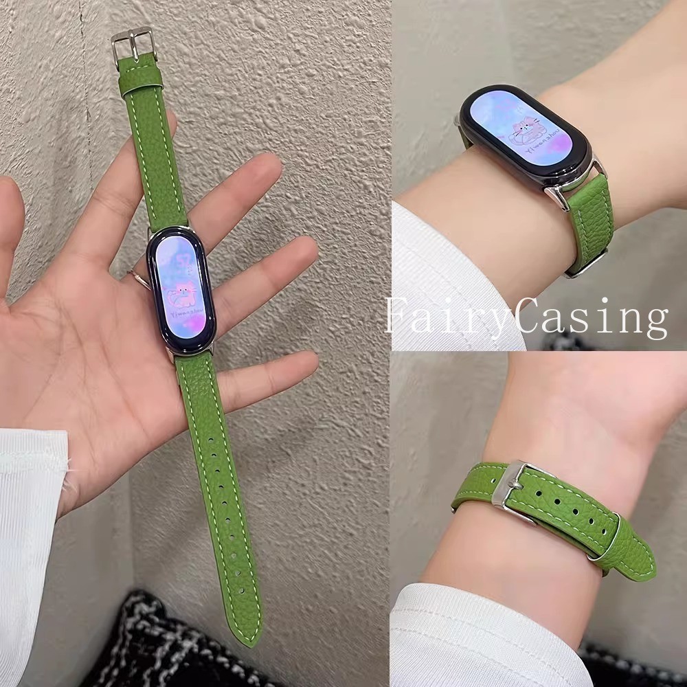 Mẫu Vải Louche Da Cho Xiaomi Mi Band 10 9 8 7 6 5 4 3 Dây Đeo Cổ Tay Correa Thay Thế Miband 8 9 Hoạt Động Vòng Tay Ban Nhạc