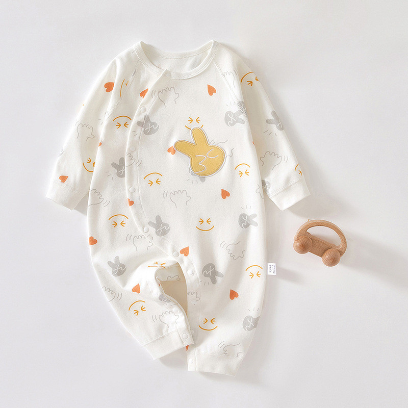 Bộ áo liền quần trẻ em SY6 làm bằng cotton nguyên chất cho cả nam và nữ Bộ đồ ngủ xuân thu Mềm mại thoáng khí YS6
