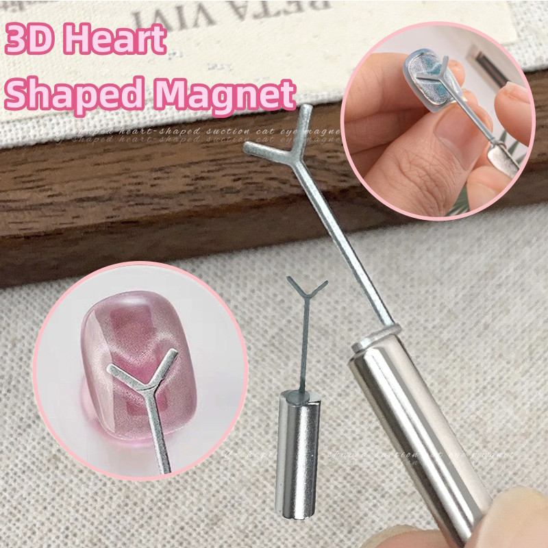 2 Chiếc Mới Sáng Tạo Tình Yêu Dụng Cụ Làm Móng Tay 3D Trái Tim Đặc Biệt Kẹp Giấy Nam Châm Dây Thanh Nam Châm Kết Hợp Hình Nam Châm Để Tạo Hình Trái Tim Trên Móng Tay Móng Tay Nghệ Thuật Phụ Kiện Dụng Cụ