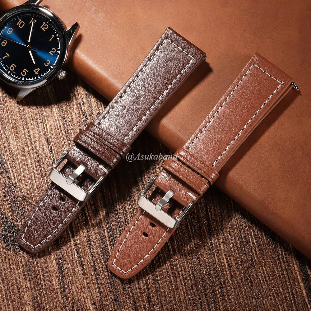 Dây đeo đồng hồ bằng da đa năng 20mm 22mm Dây đeo đồng hồ da phát hành nhanh cho đồng hồ thông minh Nam nữ Vòng đeo tay Dây đeo cổ tay Đồng hồ màu đen cổ điển Phụ kiện