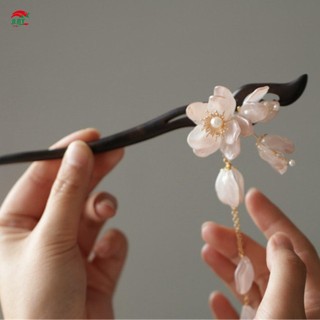 Kẹp tóc phong cách Trung Quốc Kẹp tóc thẳng dài với tua rua hoa ngọc trai để ghép nối với quần áo phong cách Trung Quốc