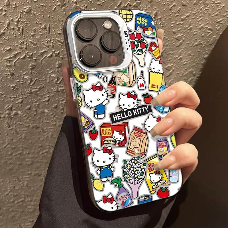 Ốp lưng iPhone họa tiết Hello Kitty đời thường công nghệ IMD chống trầy xước | Tương thích iPhone 16/15/14/13/12/11 Pro