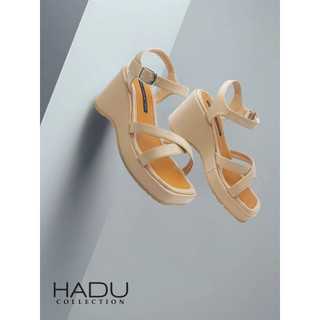 Sandal Đế Xuồng Quai Chéo 7P XIARA HADU MMX14 Chất Da PU Cao Cấp Đế Cao Su Chống Trượt BH 12 Tháng