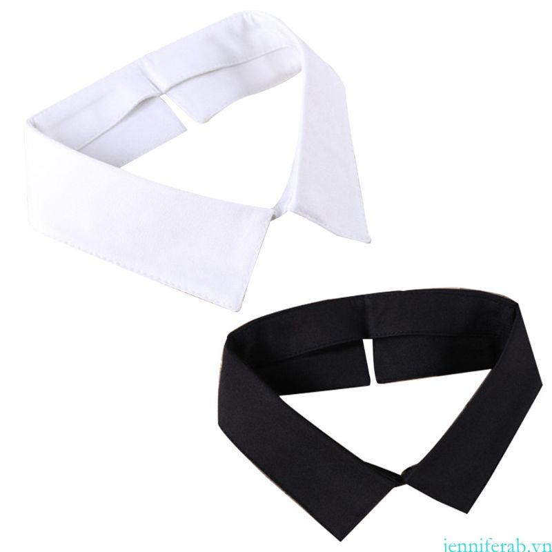 Jenniferab Cổ Giả Ve Áo Giả Có Thể Tháo Rời Áo Mini Dickey Đen Trắng Nút Choker Vòng Cổ Nửa Áo Sơ Mi Cho Wome