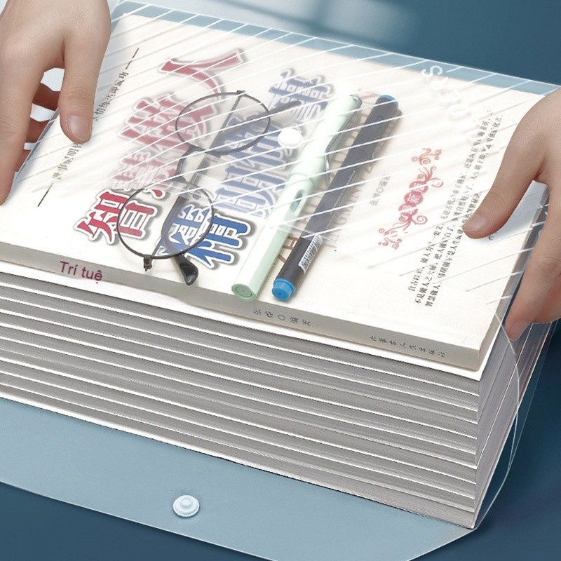 Túi Đựng Tài Liệu A4 Trong Suốt - Túi Khuy Bấm Clear Bag Đựng Tài Liệu Văn Phòng Học Sinh