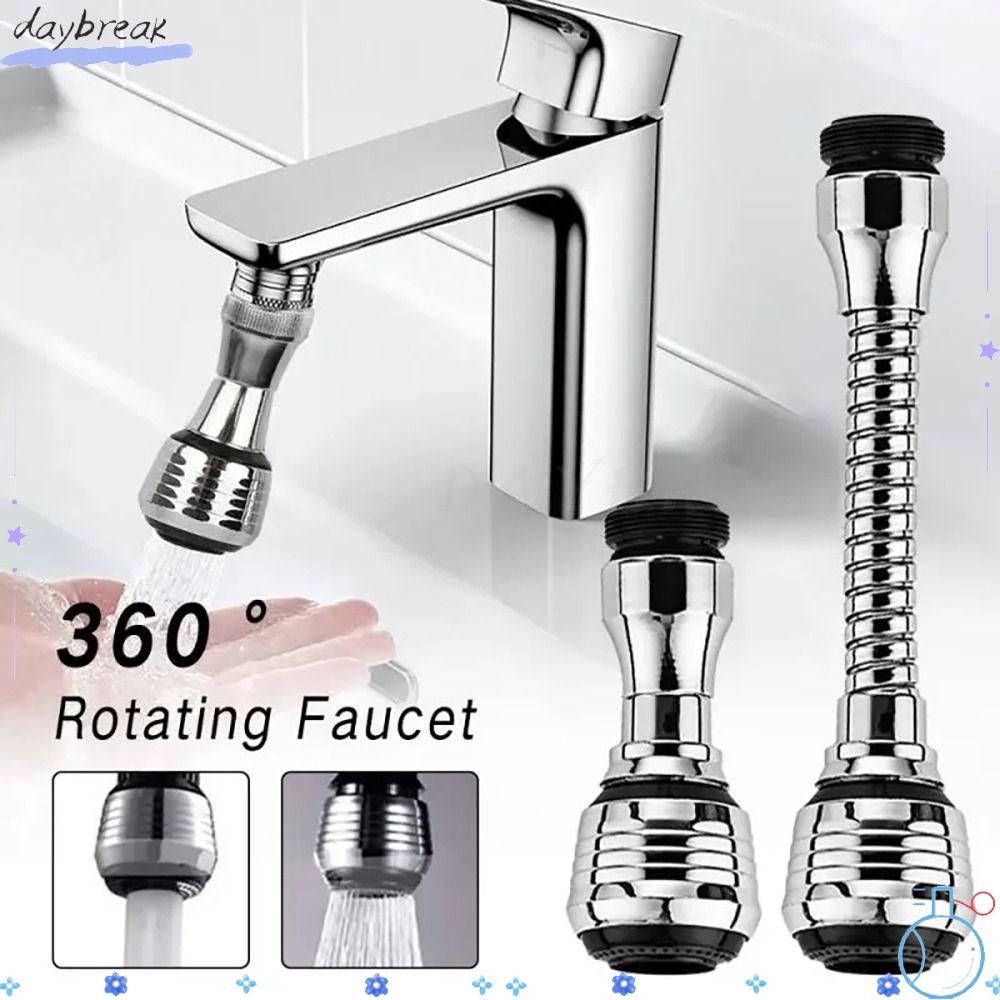 DAYBREAK 1 Bộ Vòi 360 Độ, Tiết Kiệm Nước Bong Bóng Xoay Đa Năng, Dụng Cụ Nhà Bếp Phòng Tắm Chế Độ Kép Vòi Tăng Áp Mở Rộng Vòi Lọc Vòi Phun