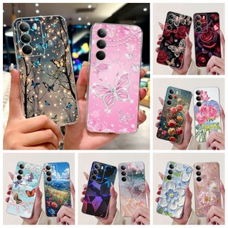 Vỏ Mềm Cho Realme C75 C75X 4G 2025 Ốp Lưng Mới Phong Cách Bướm Hoa Trong Suốt Ốp Lưng Cho RealmeC75 RealmeC75x Vỏ Điện Thoại