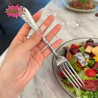[PNPIA] Nĩa ăn tối bằng thép không gỉ Bộ nĩa bàn tay cầm dài Bộ dao kéo Hàn Quốc Bốn món Salad Món tráng miệng Nĩa trái cây Cửa hàng nhà bếp