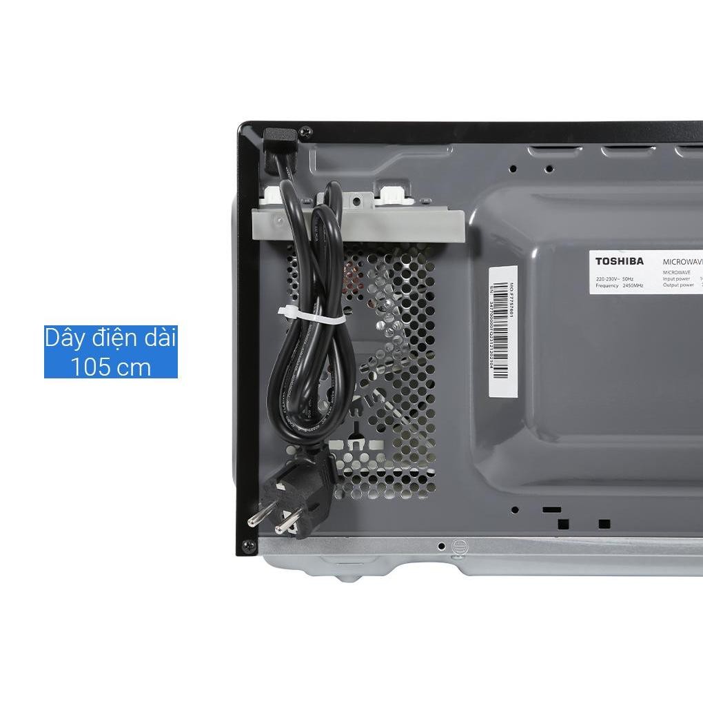 Lò Vi Sóng Toshiba MW2-MM20P(BK) - Dung Tích 20 lít - Công Suất 700W - Bảo hành chính hãng 12 tháng