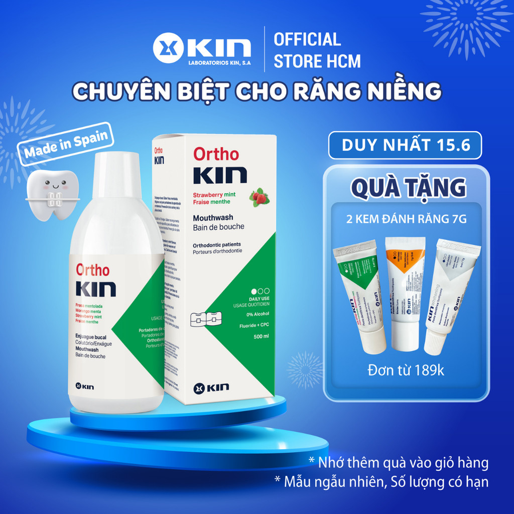 Nước Súc Miệng Ortho Kin Cho Răng Niềng, Chỉnh Nha, 500ml | Shopee Việt Nam