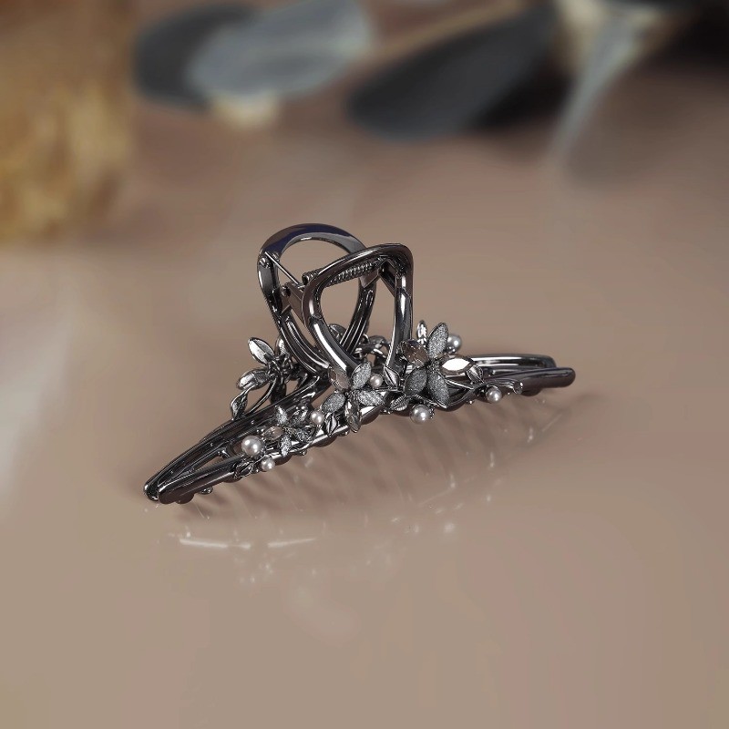 MAUROPOLI [Sẵn Sàng] Kẹp Hoa Cao Cấp Phong Cách Mới Nữ Ngọc Trai Đầu Sau Tóc Cá Mập Kẹp Mũ Đội Đầu Tinh Tế Phụ Kiện Tóc