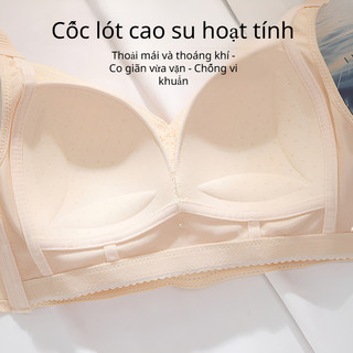 『 Brelira 』 Bộ giảm thiểu áo ngực ren Plus Kích thước không dây chống chảy xệ Full Cup dành cho nữ siêu mỏng Lingeire Quần lót nhỏ trông ngực to