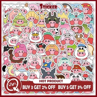 103 Chiếc Hoạt Hình Vui Nhộn Kirby Kawaii Dán DIY Laptop Đàn Guitar Chống Thấm Nước Dễ Thương Miếng Dán Đồ Chơi Trẻ Em