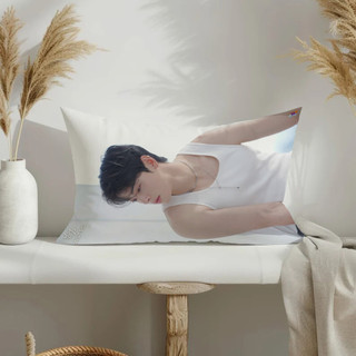 Vỏ Gối Ngôi Sao CHA EUN WOO Vỏ Gối Hình Chữ Nhật Polyester In Hình Một Mặt Trang Trí Nhà Cửa (Không Có Lõi Gối)