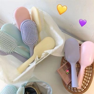 Lược massage chải tóc cầm tay Lược cầm tay tạo kiểu màu sắc pastel