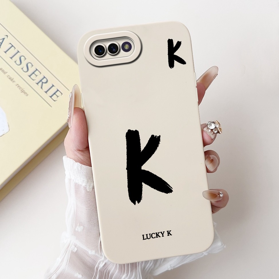 Ốp điện thoại Oppo A3s CPH1803 CPH1853 CPH1805 Oppo A3s Ốp lưng thời trang đơn giản Thiết kế họa tiết A-Z Ốp lưng chống sốc bằng silicon