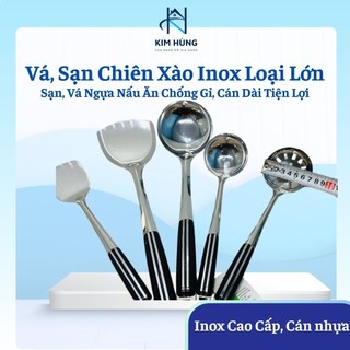[Giá Xưởng] Xẻng lật chiên xào đồ ăn loại lớn - Vá múc thức ăn inox tiện lợi - Sạn, vá ngựa