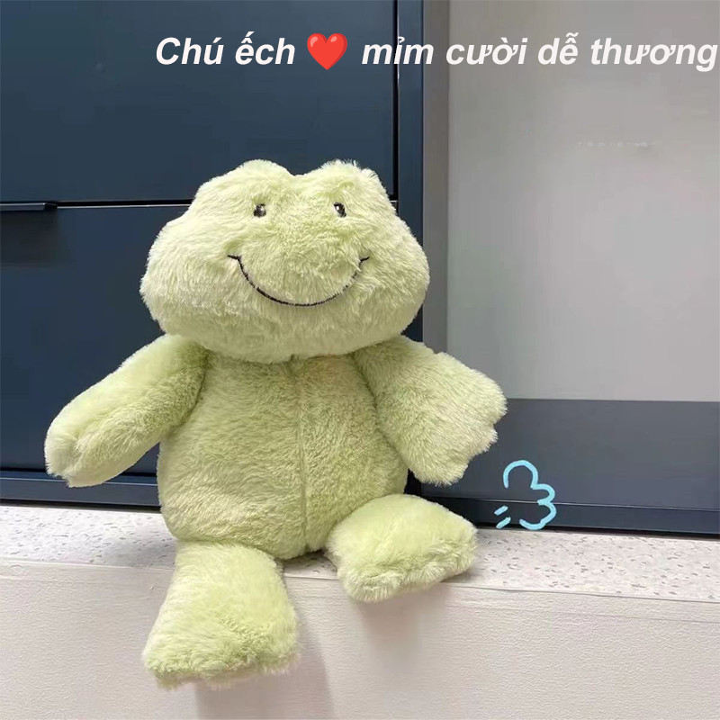 Gấu Bông To  Ếch Cười 35cm Nhồi Bông Cho Bé Phim Hoạt Hình Kẹo Ngọt Thiết Kế Sang Trọng