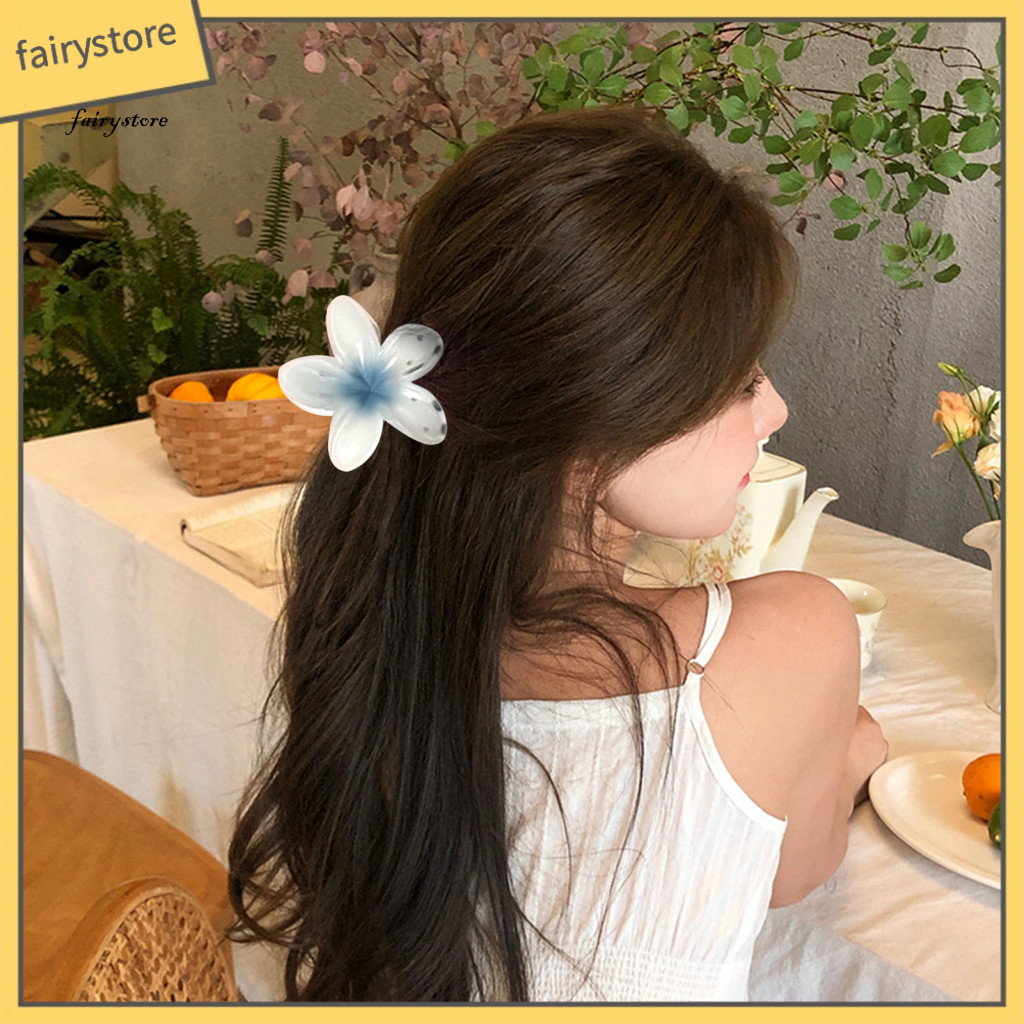 Fairystore| Phụ Nữ Tạo Kiểu Tóc Dụng Cụ Màu Gradient Hoa Tóc Móng Vuốt Chống Trơn Trượt Cho Nữ Dụng Cụ Tạo Kiểu Tóc Đông Nam Á Yêu Thích Phụ Kiện Tóc