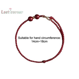 Lostcorner Thời Trang Đơn Giản May Mắn Vòng Tay Dành Cho Nữ Handmade Biểu Tượng Cặp Đôi Vòng Tay Cinnabar Hạt Vòng Tay Quà Tặng Mới