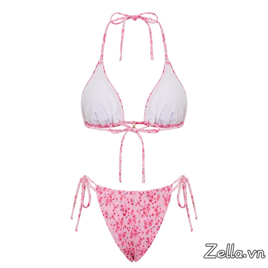 Bộ Bikini in hoa dành cho nữ - Đồ bơi dây thời trang 2 mảnh mùa hè