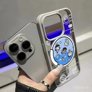 Ốp điện thoại từ tính hoạt hình dễ thương sáng tạo Doraemon cho iPhone 15 Pro 16 Plus 13 Pro Max 12 14 Pro Max 11 Pro 16 15 14 12 Pro Max 13, chống sốc