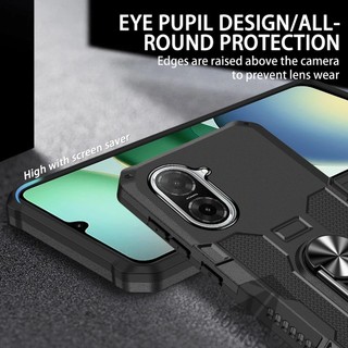 Dành Cho Redmi A5 Ốp điện thoại PC Cứng Lưng Mềm TPU Edge Bảo Vệ Camera Nhẫn Giá Đỡ Chân Đế Chống Sốc Mỏng Vỏ
