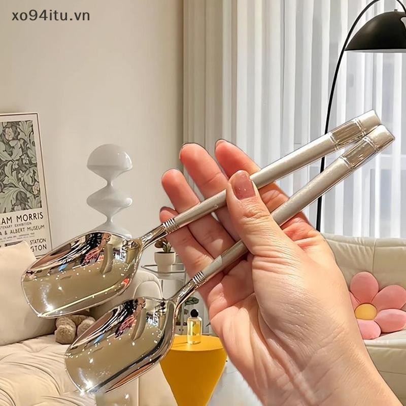 XOITU Tay Cầm Dài Thìa Vuông Đèn Lồng Thép Không Gỉ Dưa Hấu Thìa Dày Hộ Gia Đình Đồ Dùng Nhà Bếp VN