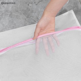 Queenten Trong Suốt Có Dây Kéo Giặt Lưới Mịn Túi Có Thể Tái Sử Dụng Chắc Chắn Cho Máy Giặt Bảo Vệ Giặt QT