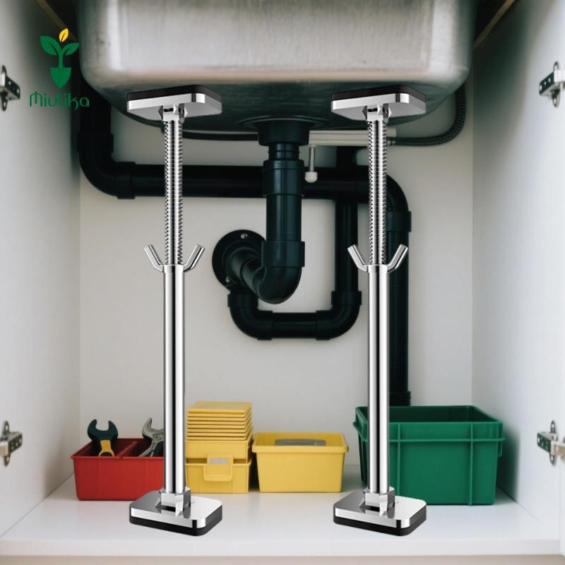 2x Undermount Bồn Rửa Chân Đế Chậu Rửa Chân Bồn Rửa Chống Trơn Trượt Cực Hỗ Trợ Nhà Bếp Thanh Hỗ Trợ